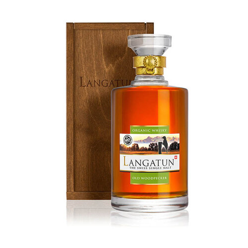 Langatun Old Woodpecker «Organic» in Karaffe in Holzkiste