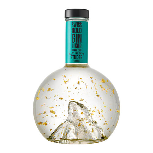 Studer Swiss Gold Gin Likör Quitte-Yuzu mit Goldflitter 24 Karat