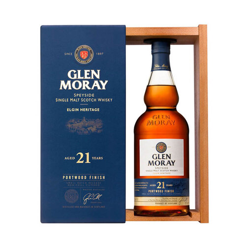 Glen Moray 21 years in Holzkiste